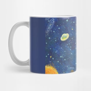 Martian spaceship in our Solar System Illustration Mug